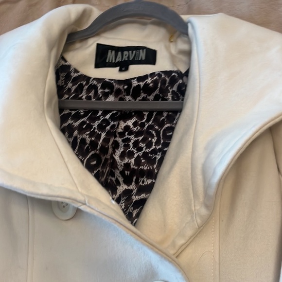 Marvin Richards women’s Wool coat. Off white with buttons , size small - Picture 6 of 15